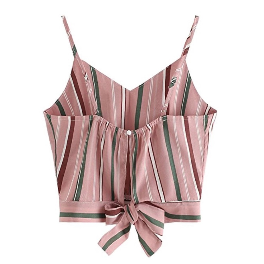 Beautiful Women’s Top Tie back Sleeveless Blouse - Picture 3 of 5